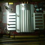 A fanless MSI Nvidia 8600 GTS graphic card.