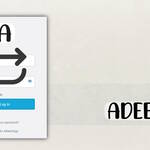A banner split in half, a WordPress login page with superimposed looping arrows on the left and Adeeology's banner on the right half.