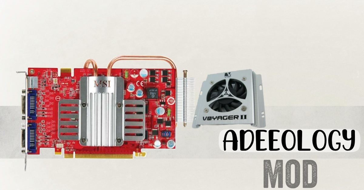 An NVidia 8600 GTS and a Vizo Voyager II hard disk cooler.