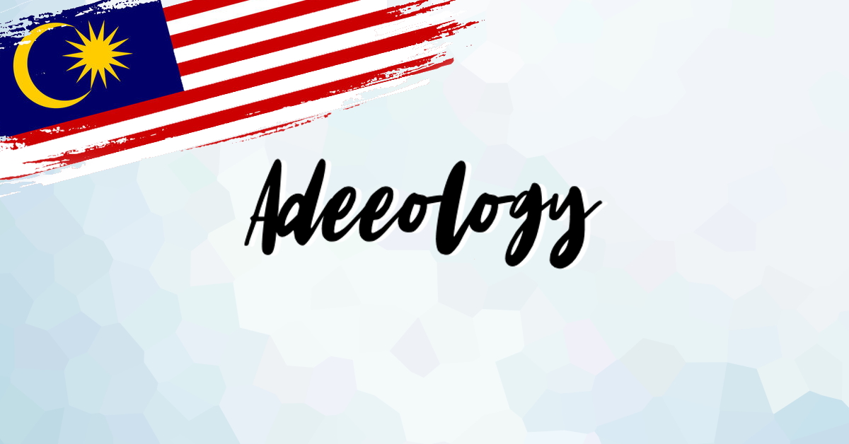 Adeeology's banner with a Malaysian flag.