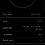 Screenshot of a Huawei P20 Pro, showing it's 'About phone' screen.